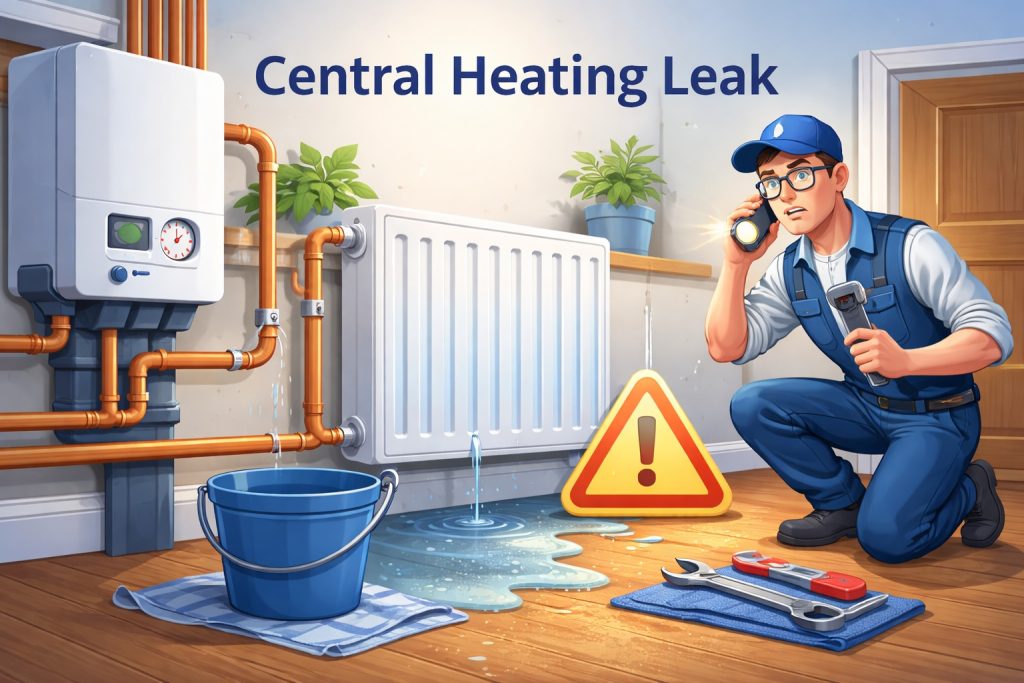 central heating leak