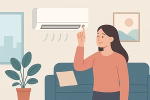 air con unit installed in a flat