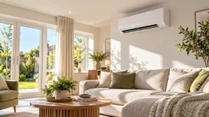 wall mounted air conditioning nit in a front room